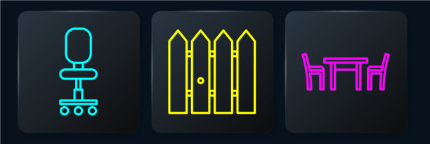 摆线办公椅、木桌和椅子图片下载