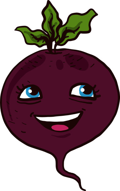 白色背景上的快乐甜菜图片下载