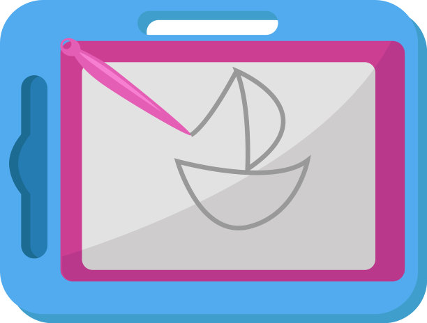 白色背景上的磁性板图片下载