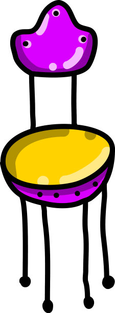 白色背景的紫色椅子图片下载