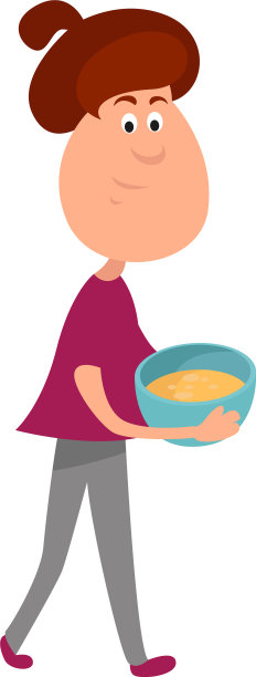 白底上有肉汤的女人图片下载