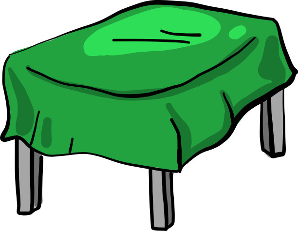 白色背景上的绿色桌布图片下载