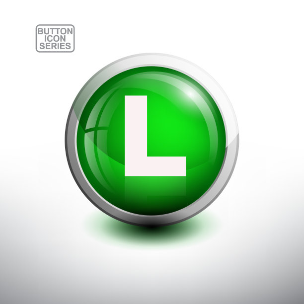 字母在光滑的按钮为网络图标图片下载