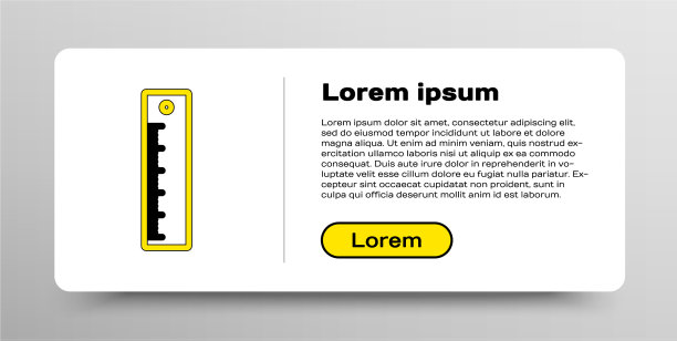 线标尺图标隔离在白色背景上图片下载