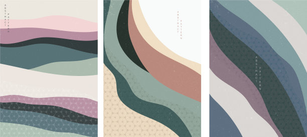 抽象背景与日本波模式图片下载