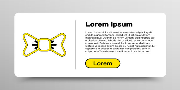 线蝴蝶结图标孤立的白色背景图片下载