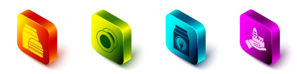 设置等距在线订购和汉堡配送图片下载