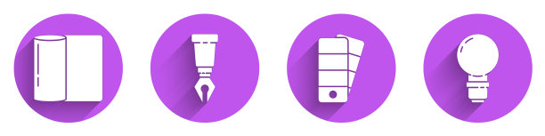 套纸巾卷钢笔笔尖调色板图片下载