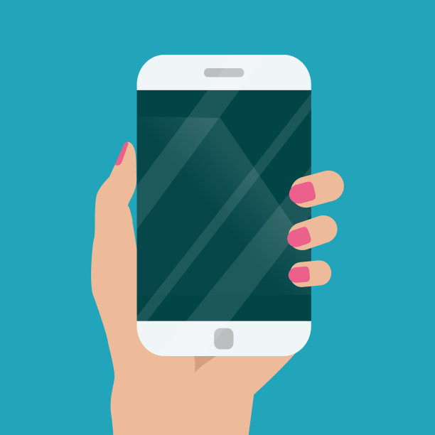 手持平板智能手机经营理念图片下载