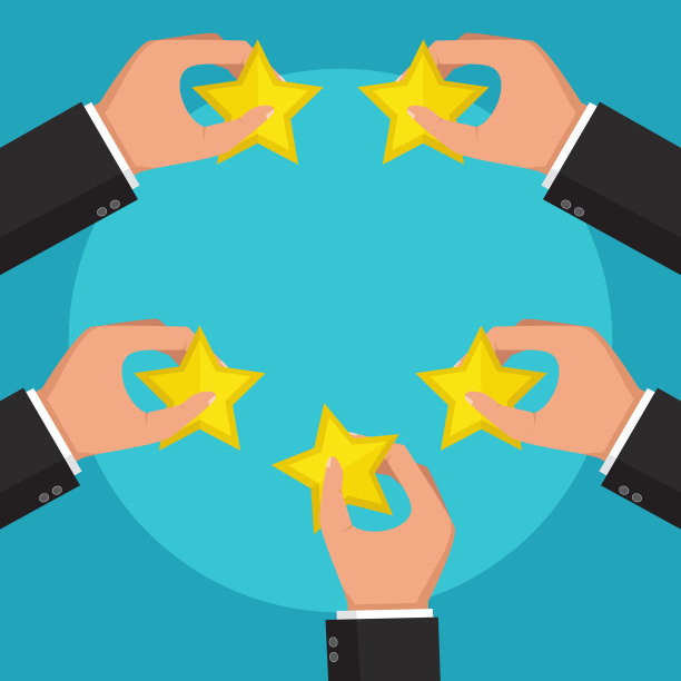 反馈概念手握评分星图片下载