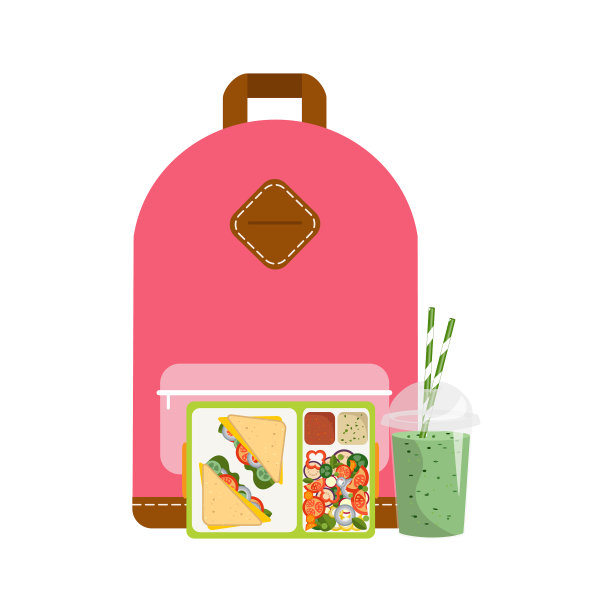 带健康食品理念的午餐盒图片下载