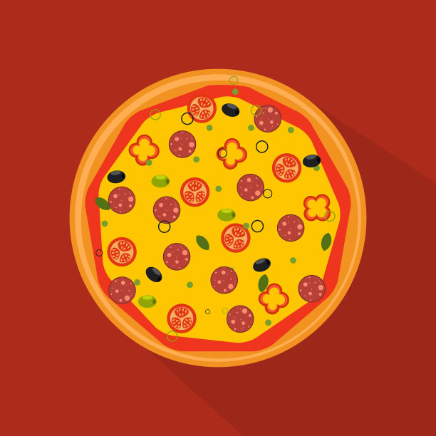 标志性的意大利披萨，一片披萨图片下载