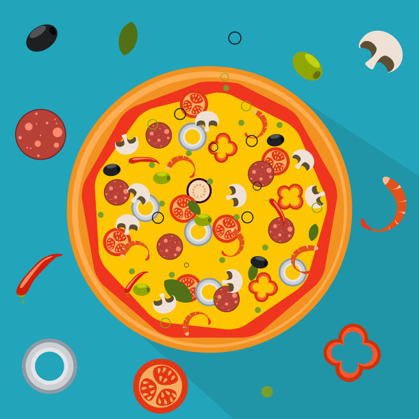隔离披萨的传统配料图片下载