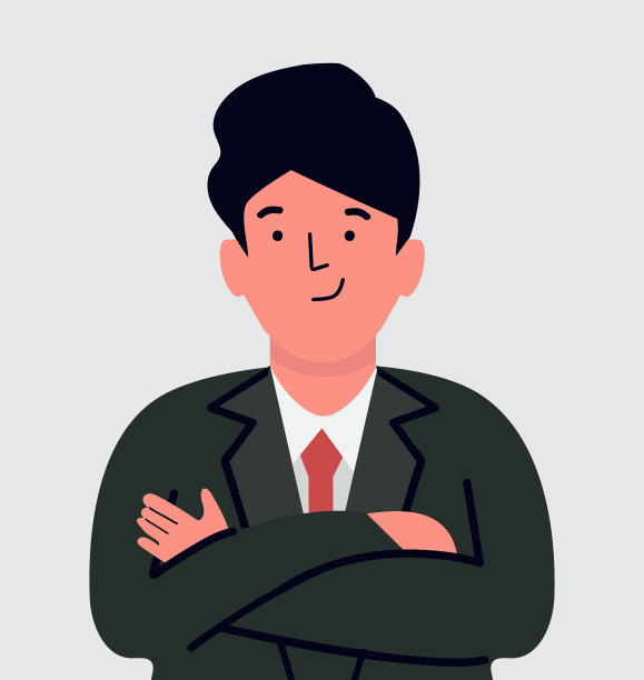 商务人物性格扁平化设计图片下载