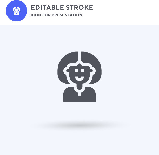 母亲图标填充平面标志固体图片下载