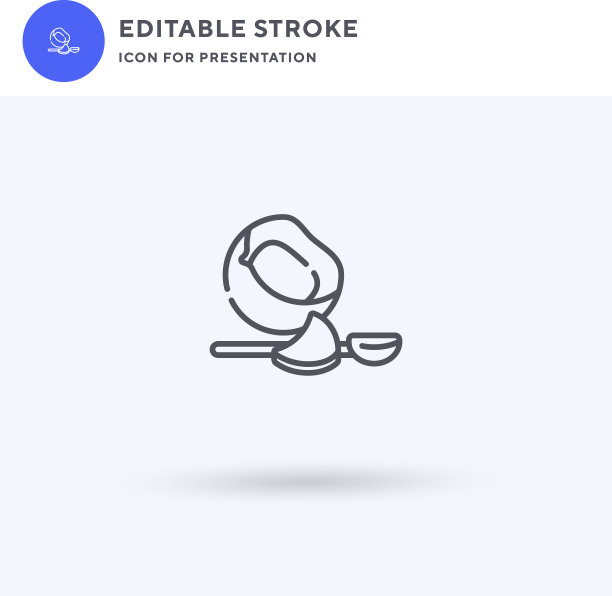 椰子图标填充平面标志固体图片下载