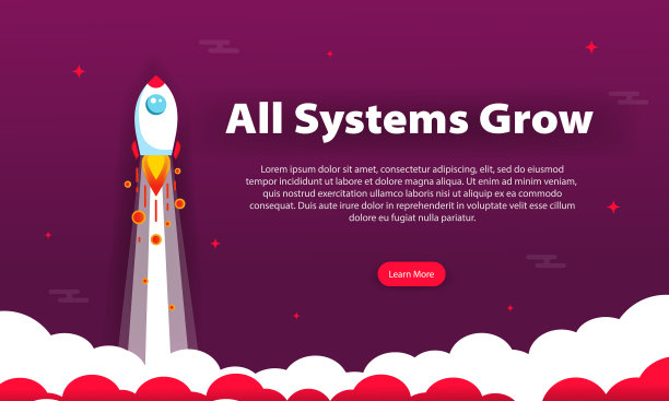 火箭图标在平面设计网站模板图片下载