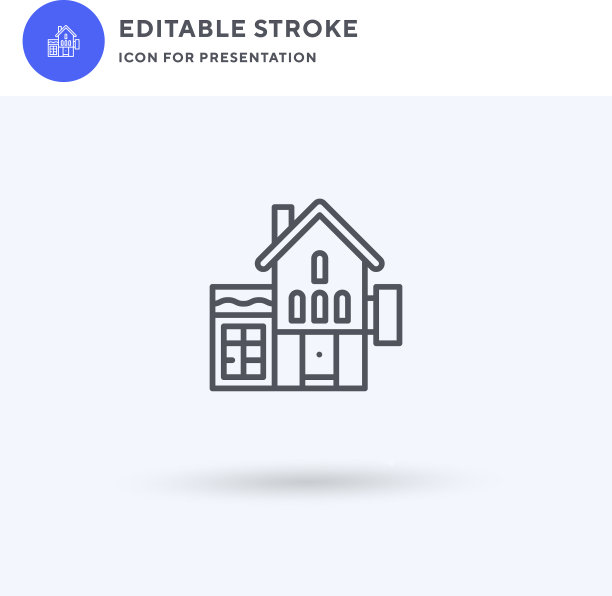 床和早餐图标填充平坦标志图片下载