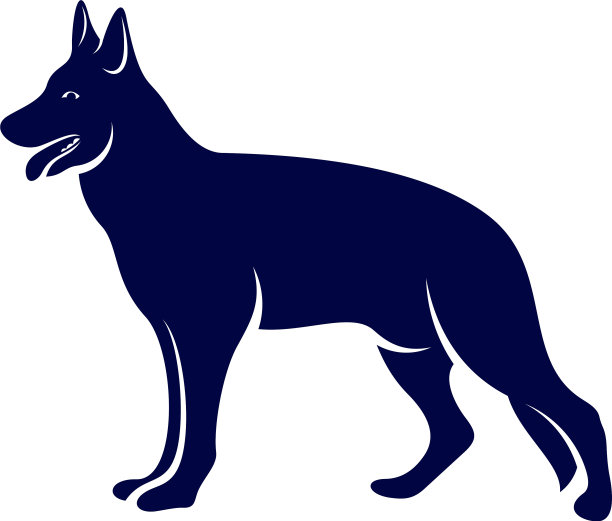 警犬标志设计剪影警犬图片下载