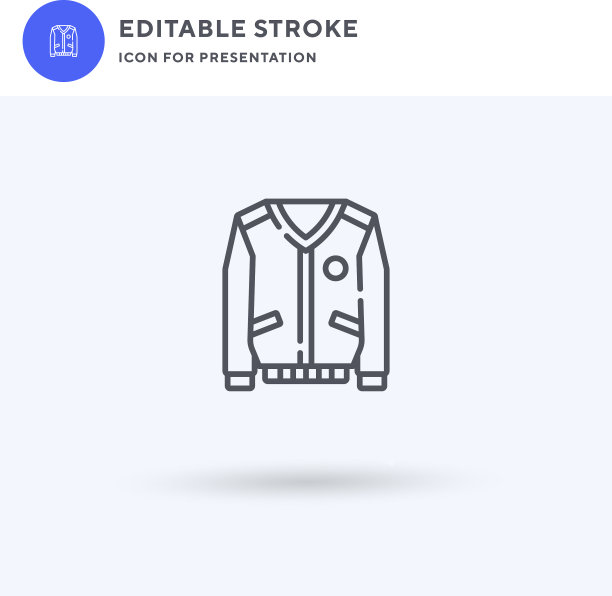 夹克衫图标填充平面标志固体图片下载