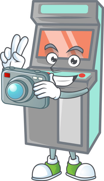 一个街机游戏机摄影师在行动图片下载