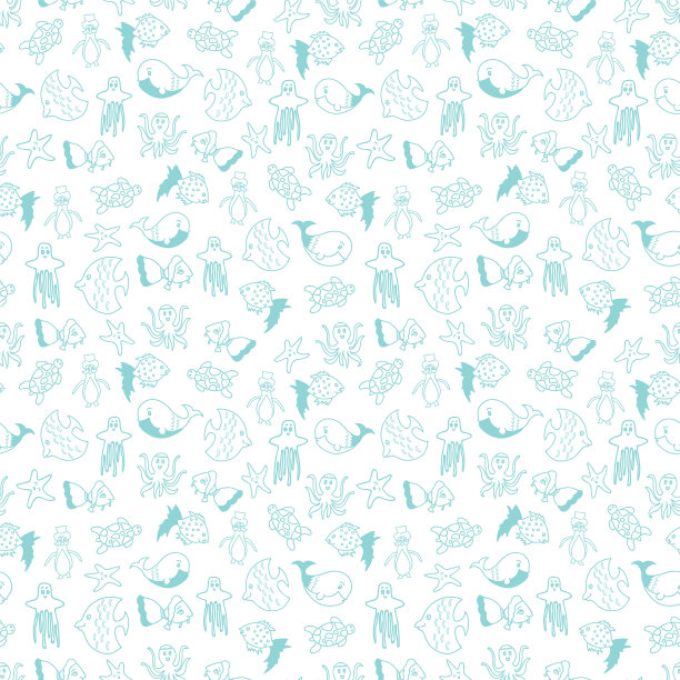 水蓝色无缝图案背景图片下载