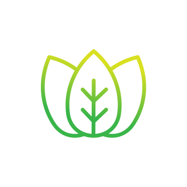 叶子图标设计抽象的叶子图标概念图片下载