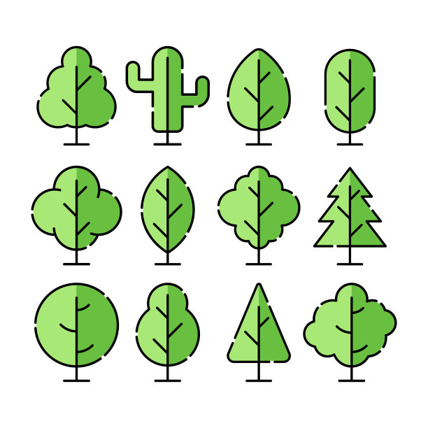 在平面设计中设置自然树图片下载