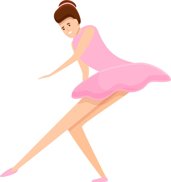 卡通风格的芭蕾舞表演图标图片下载