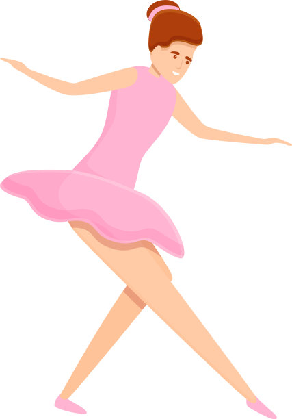 芭蕾舞者脚趾图标卡通风格图片下载