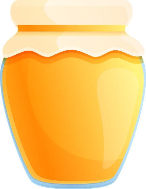 农场蜂蜜罐图标卡通风格图片下载
