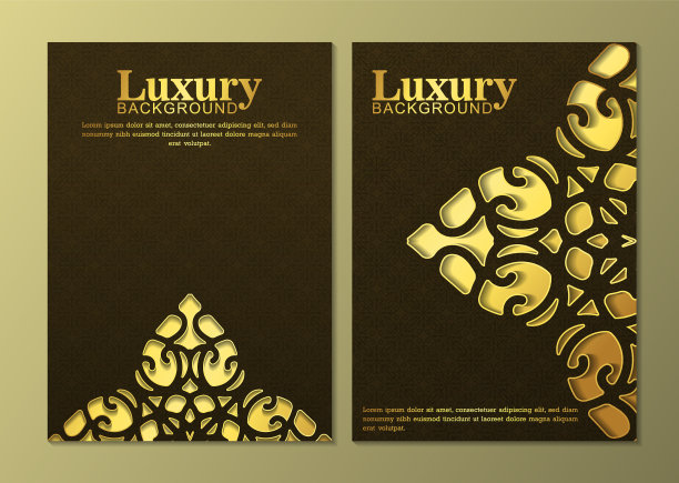 豪华封面背景与曼陀罗纹理图片下载