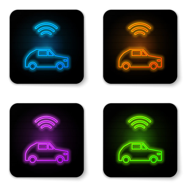 发光的无线智能汽车系统图片下载