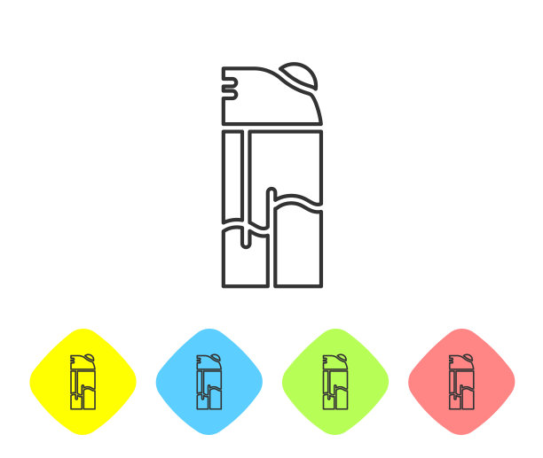 灰色线较浅的图标孤立在白色图片下载