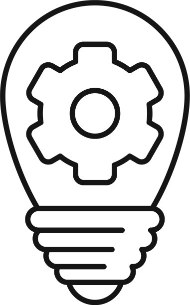 创新灯泡创意图标轮廓风格图片下载