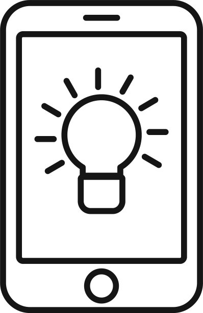 智能手机新创意图标轮廓风格图片下载