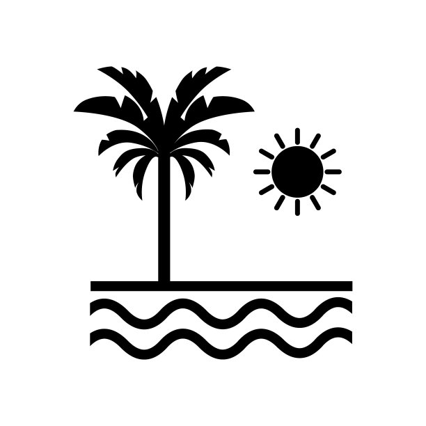 海滩上的图标图片下载