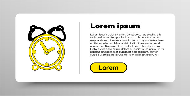 线路闹钟图标隔离在白色背景上图片下载