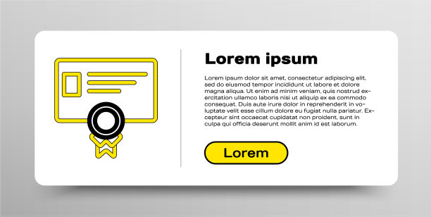 行证书模板图标隔离在白色上图片下载