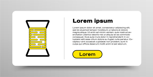 线头图标上的缝纫线隔离在白色上图片下载