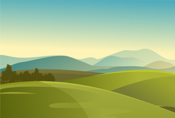 夏季景观草甸田图片下载