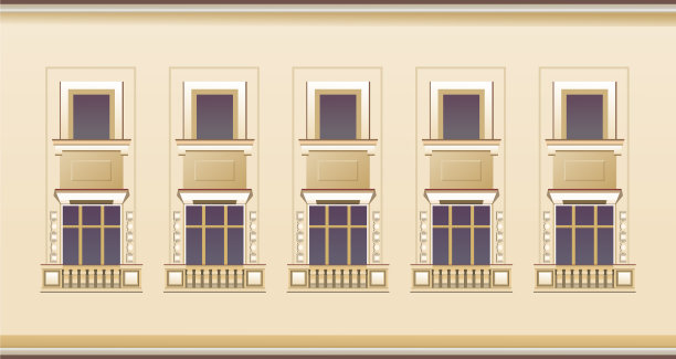 外墙窗户无缝图案图片下载