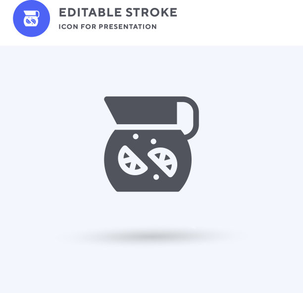 桑格利亚汽酒图标填充平坦标志固体图片下载