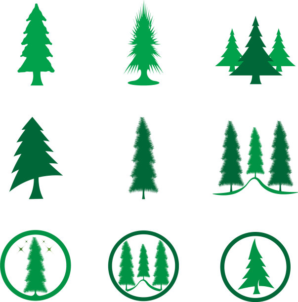 圣诞节树标志图片下载