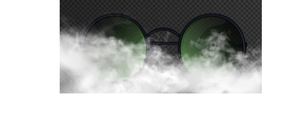 漂亮的男人或女人的眼镜与圆绿色图片下载