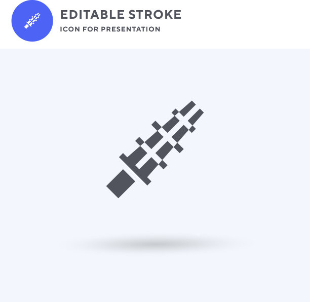 剑道图标填充平面标志固体图片下载