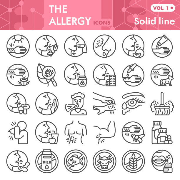 过敏线图标设置过敏原符号收集图片下载