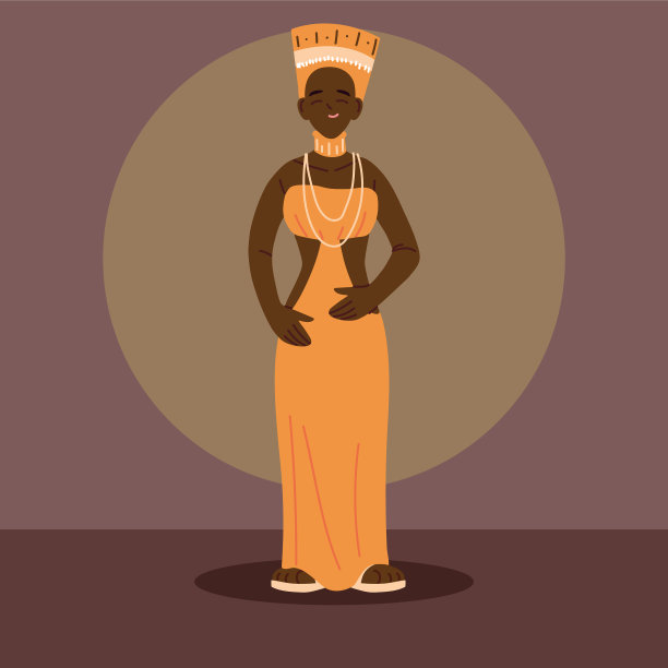 妇女与传统民族服装非洲图片下载