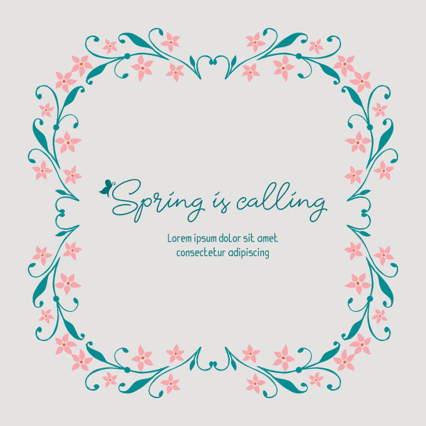 优雅的春天呼唤贺卡装饰图片下载