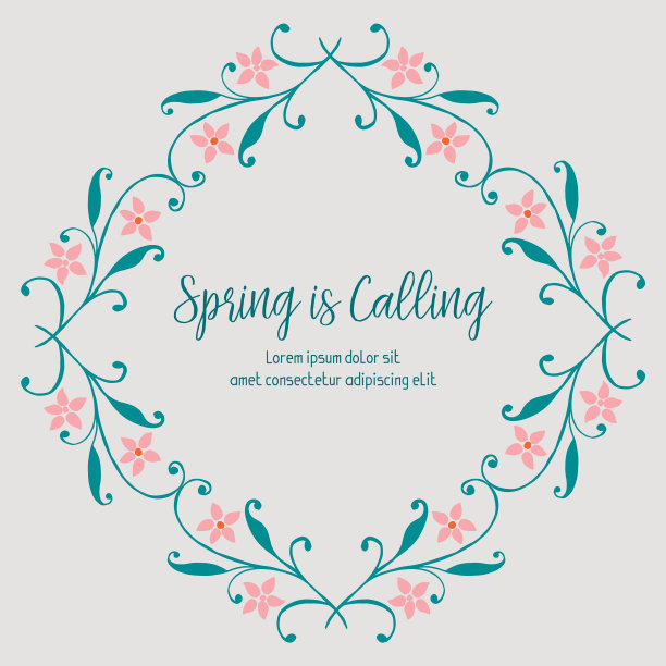 春天叫贺卡装饰图片下载